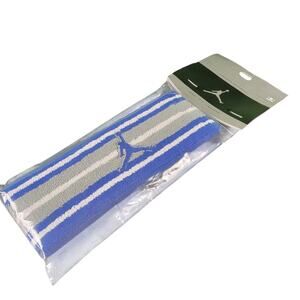 Vintage Jordan Jumpman Headband Blue Gray White Adult Unisex NWT 591326